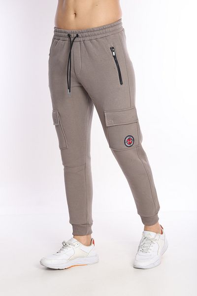 NEED LİFE Men's Mink Winter Cotton Cargo Pocket Sweatpants