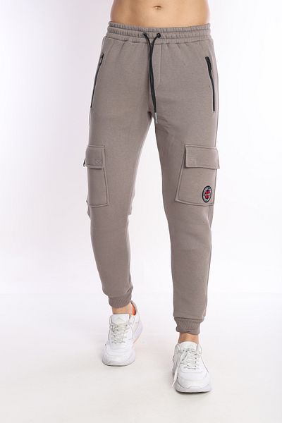 NEED LİFE Men's Mink Winter Cotton Cargo Pocket Sweatpants