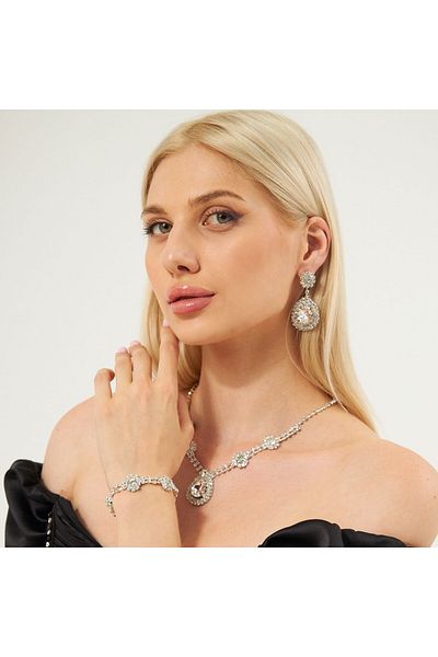 Flaner Paris Aksesuar Damla stone choker set