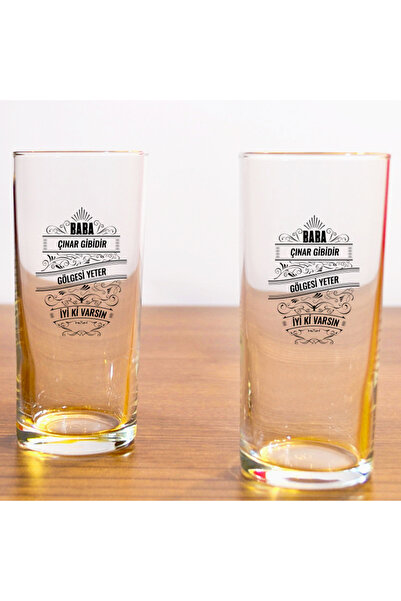 hediyekralı Baskılı 2 Adet Rakı Bardağı