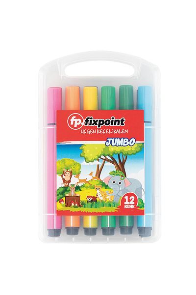 FixPoint Felted Pen PvckutuTriangle Jumbo 12pcs FixPoint 5563