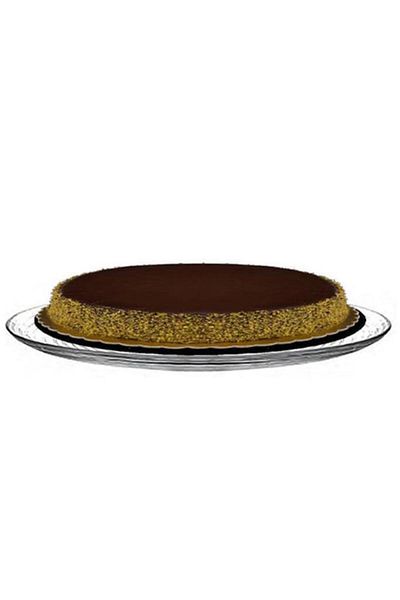Tiesa Home DRN880 Round Glass Serving Cake Serving Plate Presentation Holder 35cm