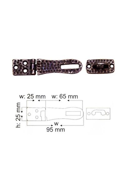 TNÇR Antik Bronz Asma Kilitlik Sandık Kilidi B-56