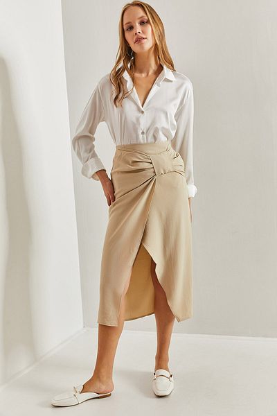 Bianco Lucci Women's Front Bow Skirt 7084