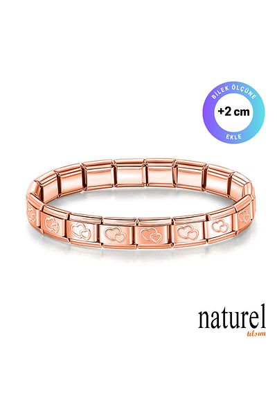 Naturel Tılsım Unisex Italian Charm Bracelet Stainless Steel Bracelet