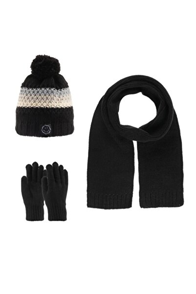 Kitti KIT PIET EșARFĂ BEANIE MĂNUȘI SET 3 BĂIEȚI 9-15 ANI