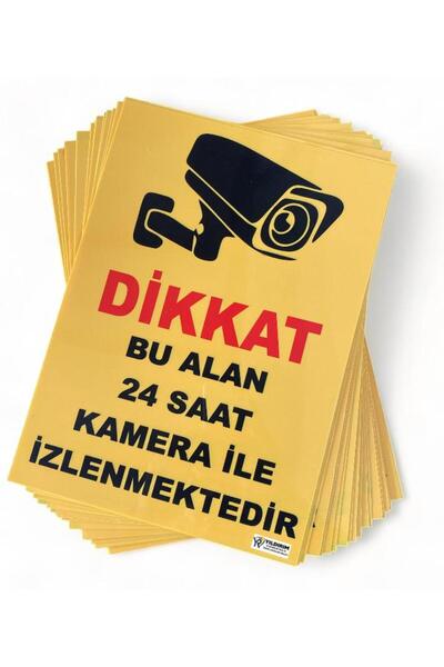 YR YILDIRIM İŞ GÜVENLİĞİ İKAZ VE TRAFİK LEVHALARI Bu Alan 24 Saat Kamera Ile Izlenmektedir Levhası