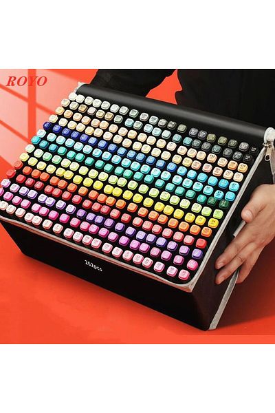 gebzeli Double-ended marker 262pcs set custom messenger bag gift