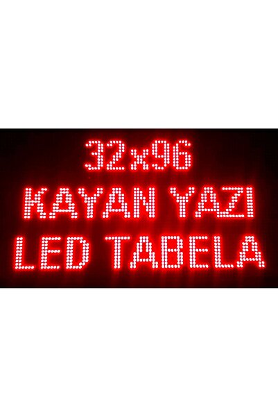 PUFFIN Kırmızı 32x96 Tek Yön Led Tabela Kayan Yazı