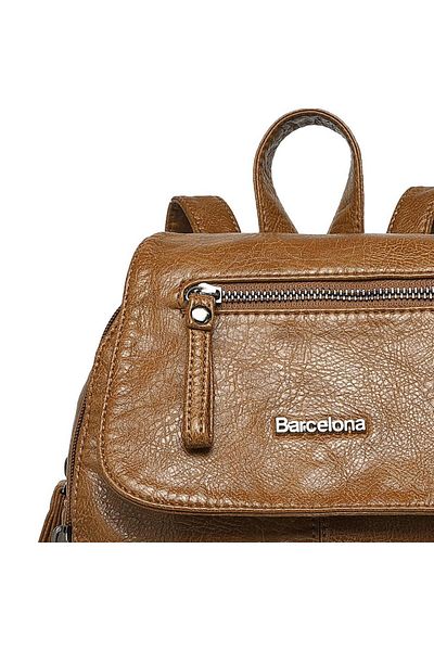 BARCELONA 21K Wash Leather Medium Size Women's Backpack 21-K Barcelona 1675