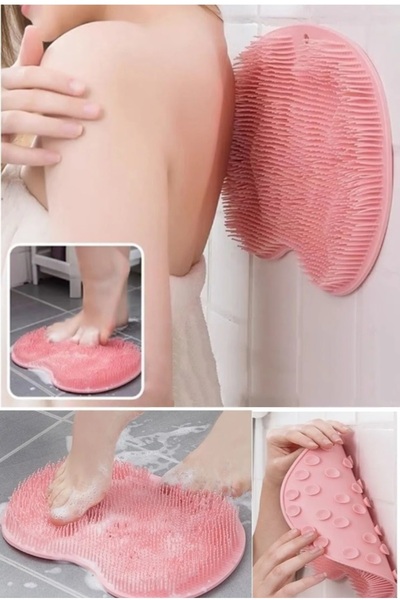 Uyka Ticaret شفط كأس سيليكون حمام فرشاة تدليك القدم وسادة الظهر غسل الجسم منشفة