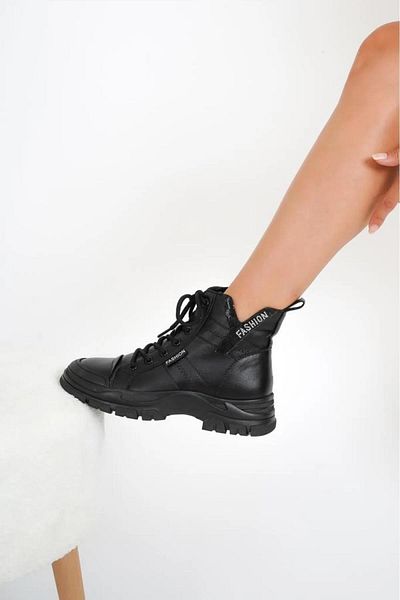 Guja 23k310-14 Γυναικείες δερμάτινες μπότες μάλλινες αντιολισθητικές σόλα