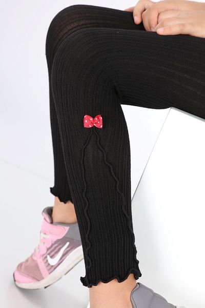 Selinus CHILDREN'S TIGHTS WITH A Ruffle STITCHING ANKLE AND BOW