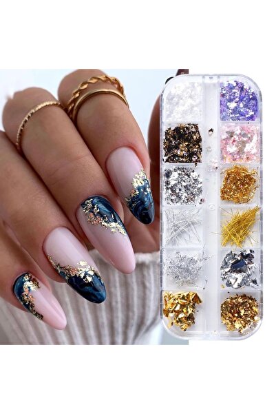 ROSALIND Nail Art Folyo Set Kırık Şerit Ve Parça Folyo