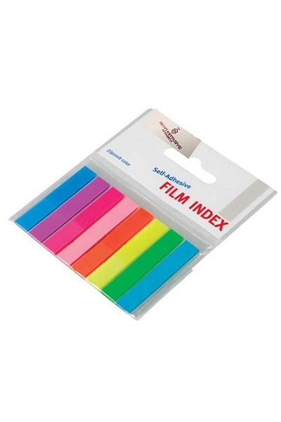 SEYFİKİRTASİYE Plastic transparent Index Film Marker Tape 8 Colors x 20 pieces 160 PIECES
