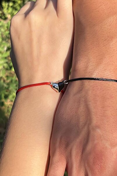 TREND COLLECTİON Mıknatıslı Birleşen Kalpler Sevgili Bilekliği Çift Bileklik