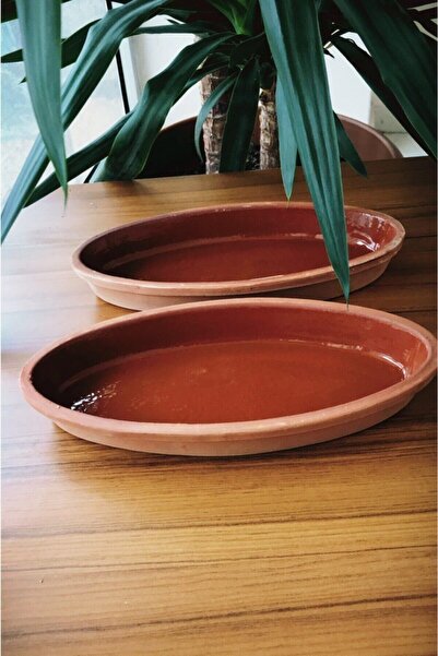 HerşeyTopraktan Oval Balık Tava Güveç 2 li Standart Boy