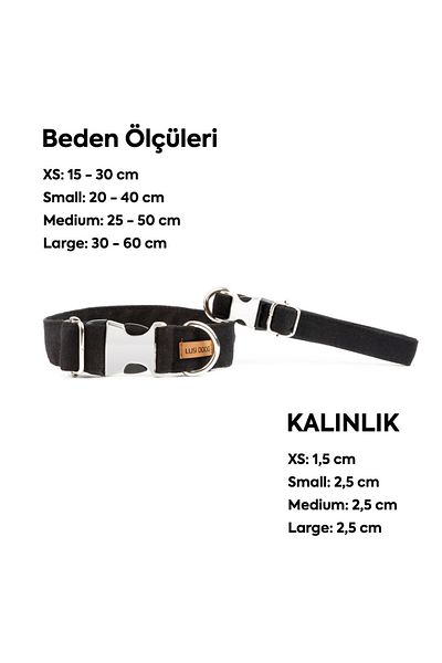Lusi Doog Black Dog Collar