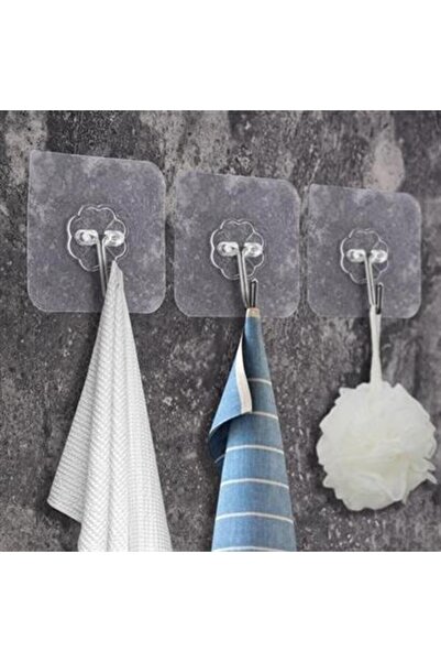 Turgut Eshop Набір з 5 прозорих підвісок з надзвичайно міцним клейким покриттям, стійких до води, з гачками, що можна використовувати повторно