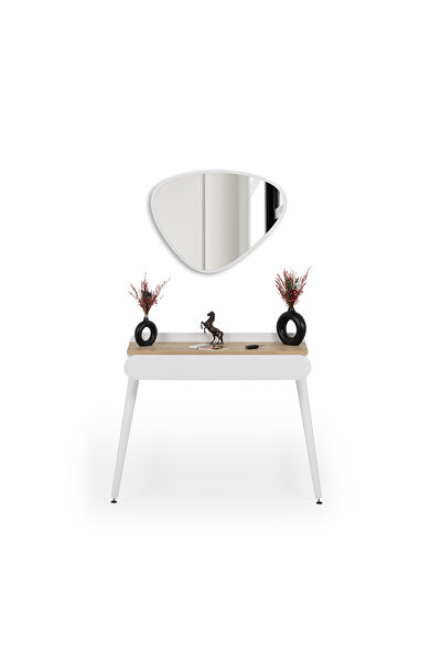 FLORADESİGN Flora Aisa Meşe (90X32 CM) Dresuar / Aynalı Dresuar / Çekmecelidresuar /antre Dresuar