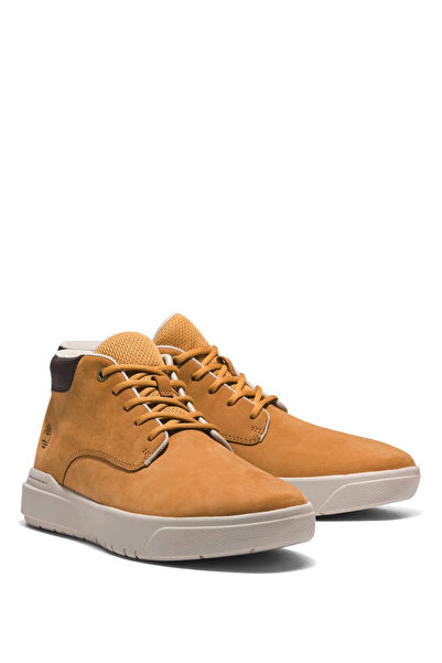 Timberland Мъжки равни ботуши с връзки в кафяво