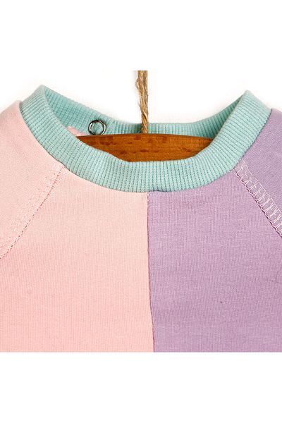 ebebek Hello Baby HelloBaby Newborn Color Block Sweatshirt-Booties Bottom