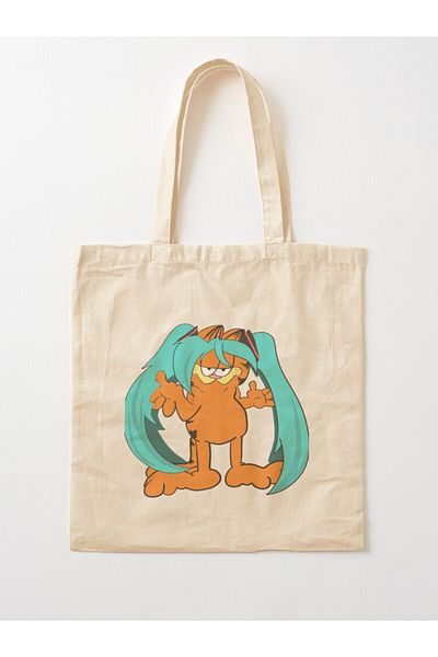w house Gusseted Cloth Shoulder Bag 09969 - Hatsune Miku Garfield