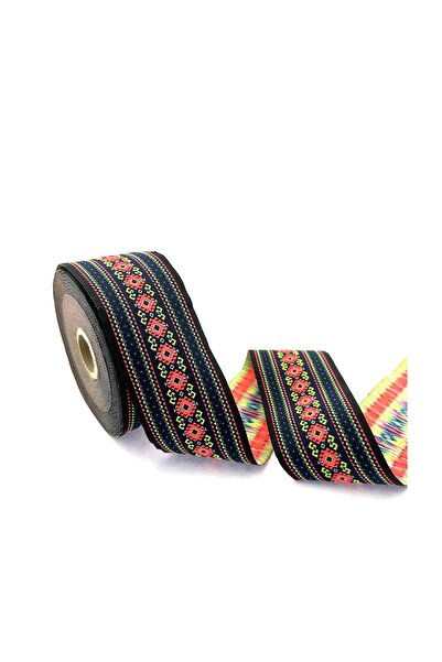 FANTASTIC KURDELE Etnik Desen Dokuma Bordür Kurdele (5CM GENİŞLİK - 10MT UZUN...