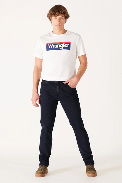 WRANGLER Slim Fit Texas Regular Waist Dark Navy Men's Stretch Jeans W12SMI375