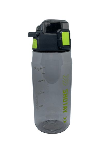 Shotay Comfortable Drinking 600ml Strawless Handled Water Bottle with Lockable Lid and Measuring Scale