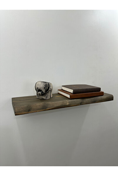O&A WOOD Doğal Ahşap 60 Cm Ahşap Duvar Rafı, Kütük Duvar Rafı, Masif Dekorati...