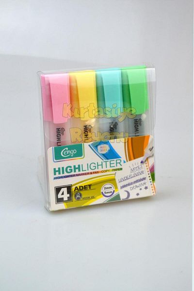 Kids Like Cengo 4 Color Soft Pastel Highlighter Set