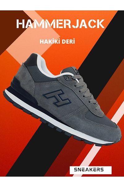 Hammer Jack 1743-Peru Γνήσιο Δερμάτινο Ανατομικό Eva Sole Unisex Sneakers Παπούτσια ΓΚΡΙ