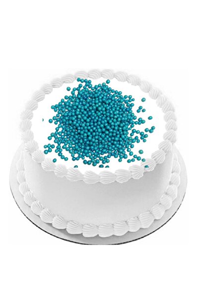 ovalette Yenilebilir Pasta Süslemesi Pirinç Patlağı Çikolatalı Mavi Renk 40 gr Gelecek