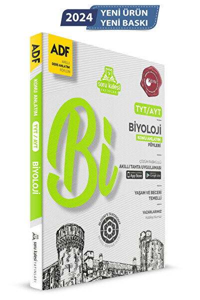 Soru Kalesi Yayınları 2024 Adf Tyt-ayt Biyoloji Konu Anlatımlı Ders Föyleri