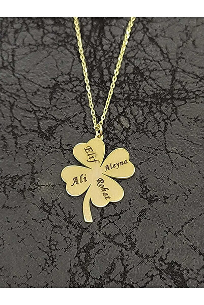 Sakura Accessories Çelik Dört Isimli Dört Yapraklı Yonca Kolye