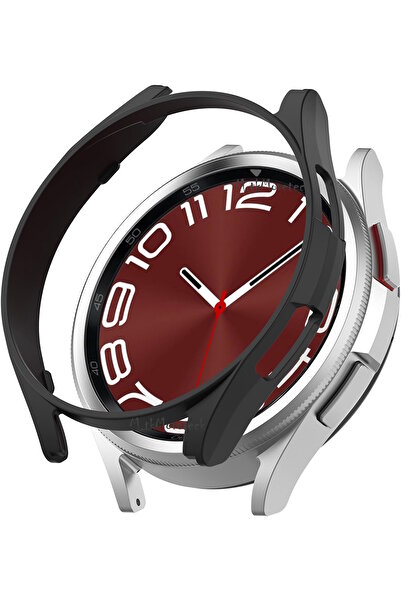 m.tk moveteck Samsung Galaxy Watch 6 Classic 47mm Uyumlu Kasa Koruyucu Kılıf Tam Koruma Sert Pc Saat Kılıfı
