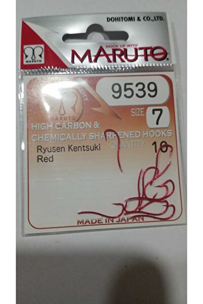 MARUTO 9539 Kırmızı / Red Çift Tırnak Olta İğnesi - 10 PCS