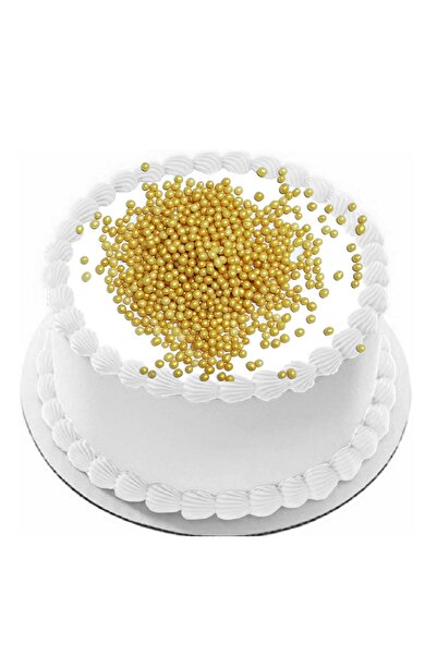 ovalette Yenilebilir Pasta Süslemesi Pirinç Patlağı Çikolatalı Gold Renk 40 gr Gelecek