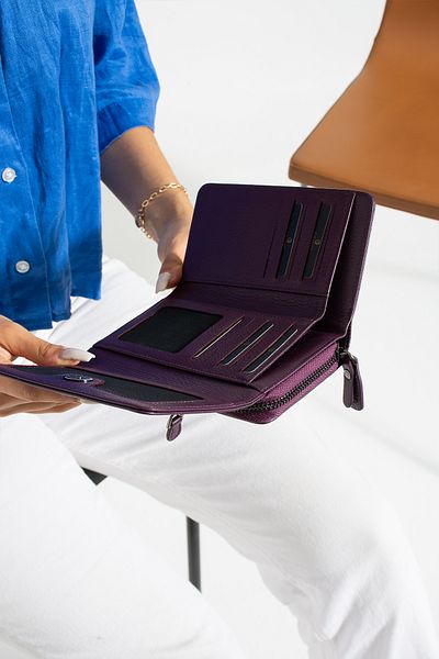 Grande 2715 Genuine Leather Women's Card Holder, Paper & Coin Compartment Model Stylish Card Holder Wallet DAMSON
