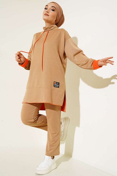 VOLT CLOTHİNG Women's Barcode Emblem Double Suit