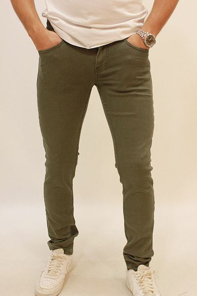 Twister Jeans Ανδρικό τζιν παντελόνι Panama 675-04 Green Lycra Slim Fit με υφή