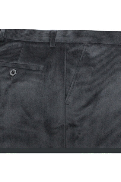 Varetta Men's Smoked Velvet Thin Ribbed Classic Cut Pocket Trousers