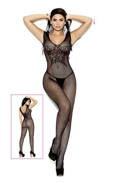 ESİLORA Femei Fancy Fishnet Detaliat Dantela Imbracaminte de noapte Costum special Fancy Sexi Body Ciorapi