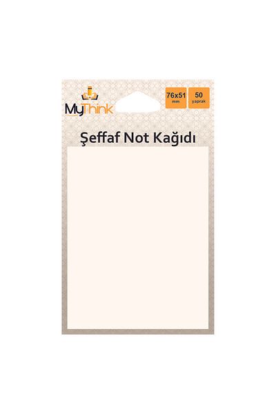My Think Transparent Sticky Note Paper 76x51 mm 50 Sheets Post-it