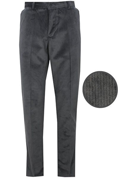 Varetta Чоловічі штани з фетру з тонкою підкладкою, класичний крій, з кишенями