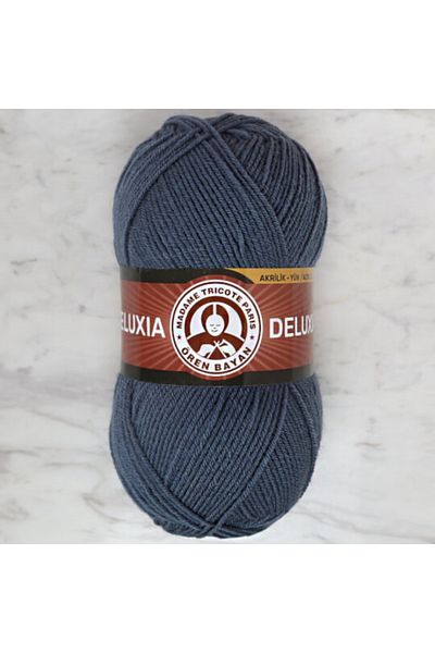 Ören Bayan Deluxia Hand Knitting Thread 100 gr Color 018 Aviator Blue