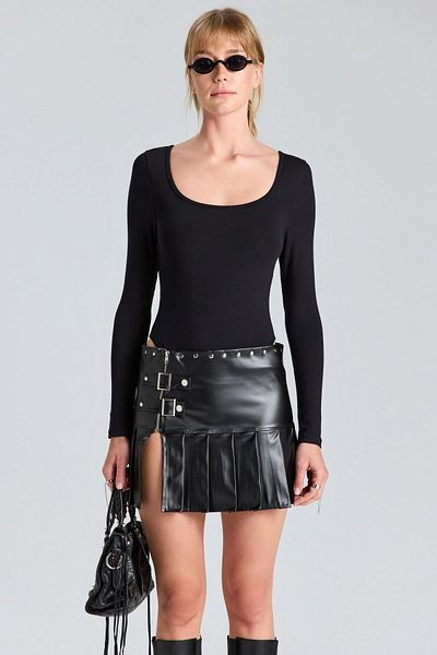 boutiquen 2700 Black Blouse with Rope Tie on the Back