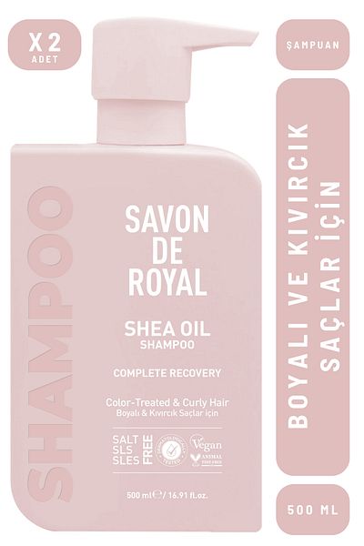 Savon De Royal Miracle Shampoo 500 ml 2 Pieces |   Dyed and Curly Hair |   Healing Effective |   Shea Butter