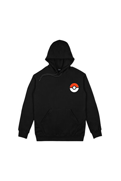 Orijin Tekstil Pokemon Naruto Pikachu Bulbasaur Ön Arka Baskılı Kapşonlu Sweatshirt